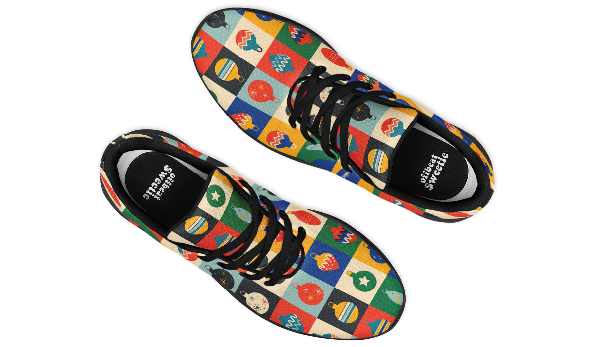 Retro Xmas Baubles Sneakers - Offbeat Sweetie