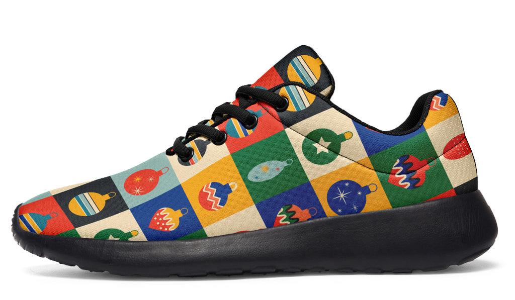 Retro Xmas Baubles Sneakers - Offbeat Sweetie