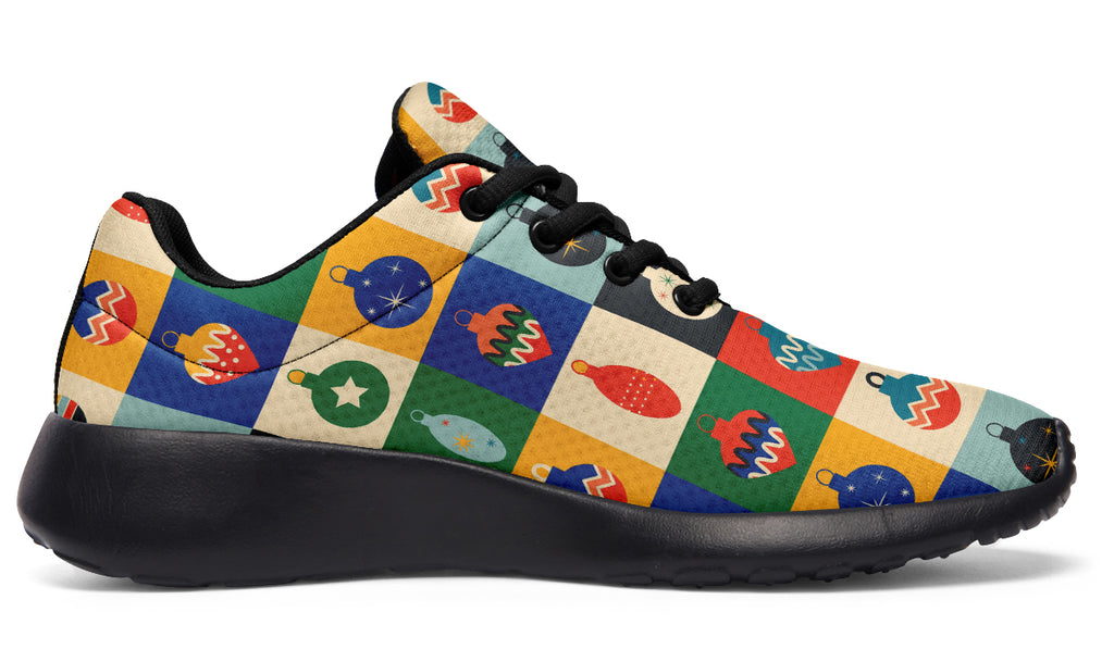 Retro Xmas Baubles Sneakers - Offbeat Sweetie