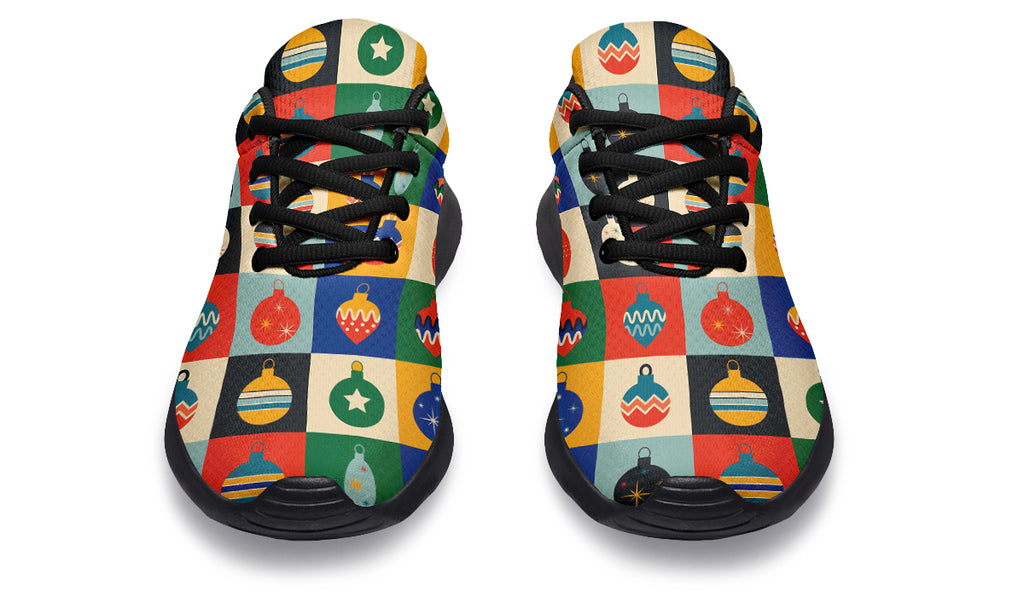 Retro Xmas Baubles Sneakers - Offbeat Sweetie