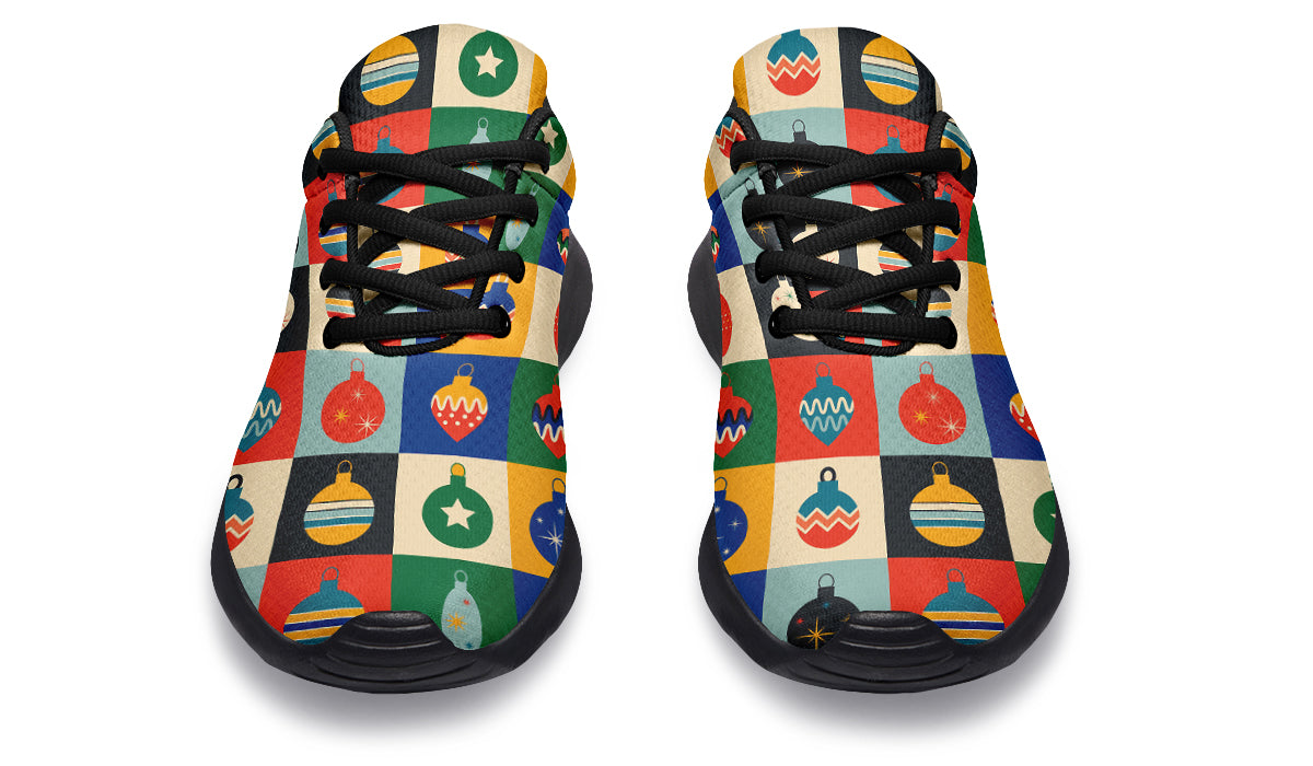 Retro Xmas Baubles Sneakers - Offbeat Sweetie