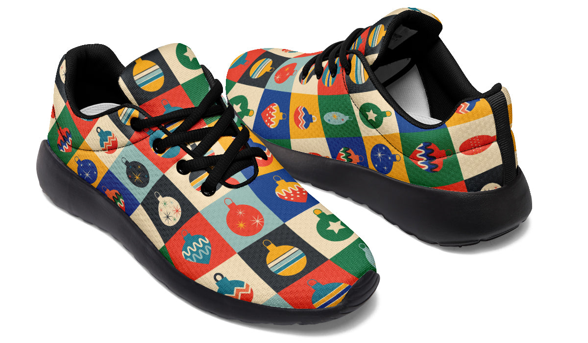 Retro Xmas Baubles Sneakers - Offbeat Sweetie