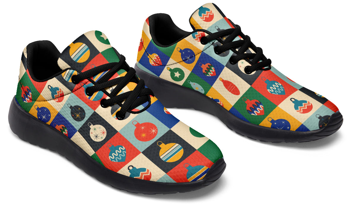 Retro Xmas Baubles Sneakers - Offbeat Sweetie