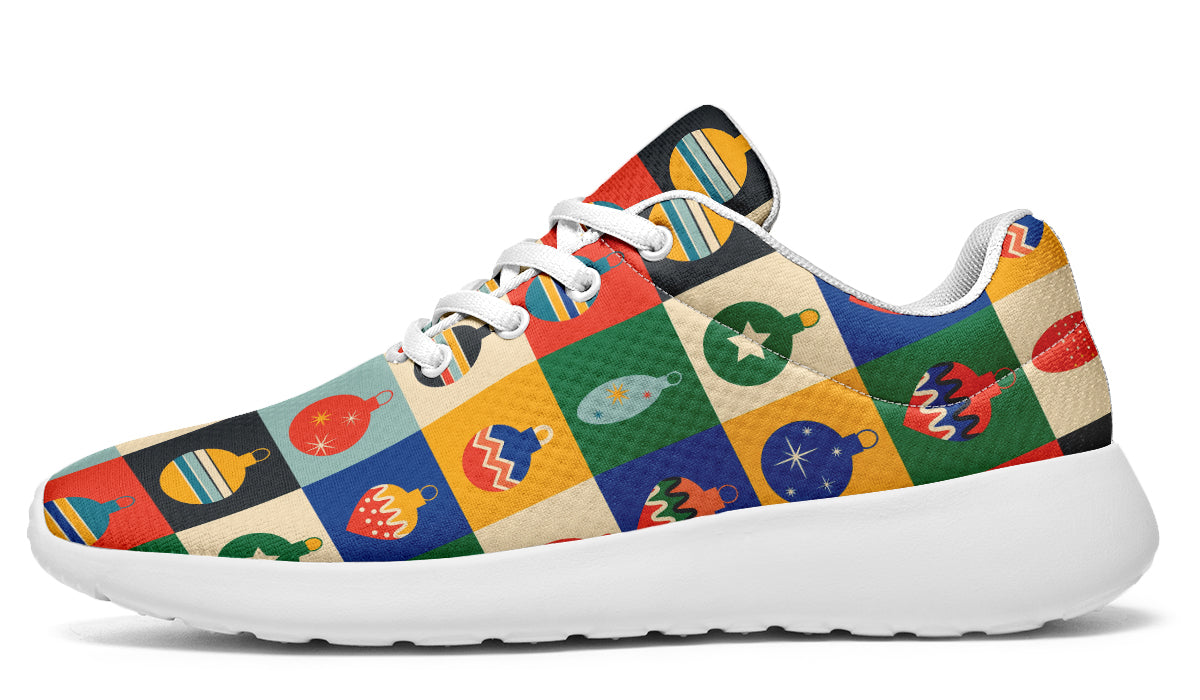 Retro Xmas Baubles Sneakers - Offbeat Sweetie