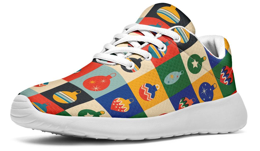 Retro Xmas Baubles Sneakers - Offbeat Sweetie