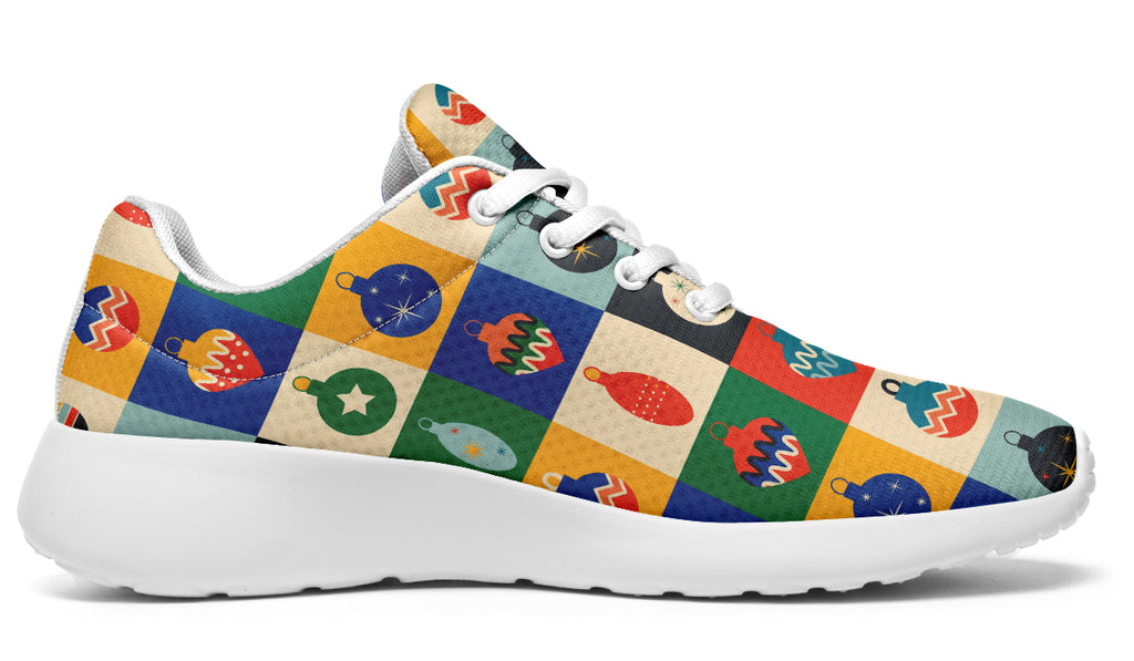 Retro Xmas Baubles Sneakers - Offbeat Sweetie