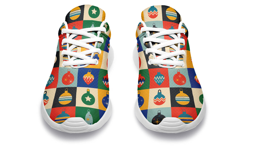 Retro Xmas Baubles Sneakers - Offbeat Sweetie
