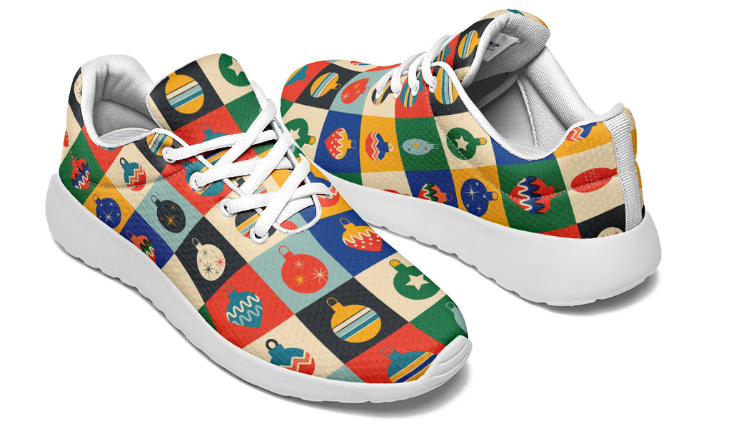 Retro Xmas Baubles Sneakers - Offbeat Sweetie