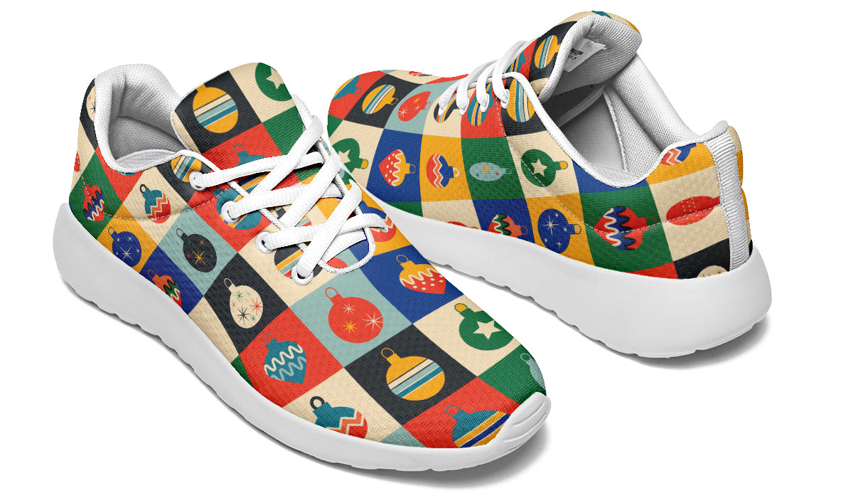 Retro Xmas Baubles Sneakers - Offbeat Sweetie