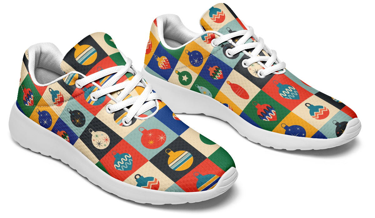 Retro Xmas Baubles Sneakers - Offbeat Sweetie