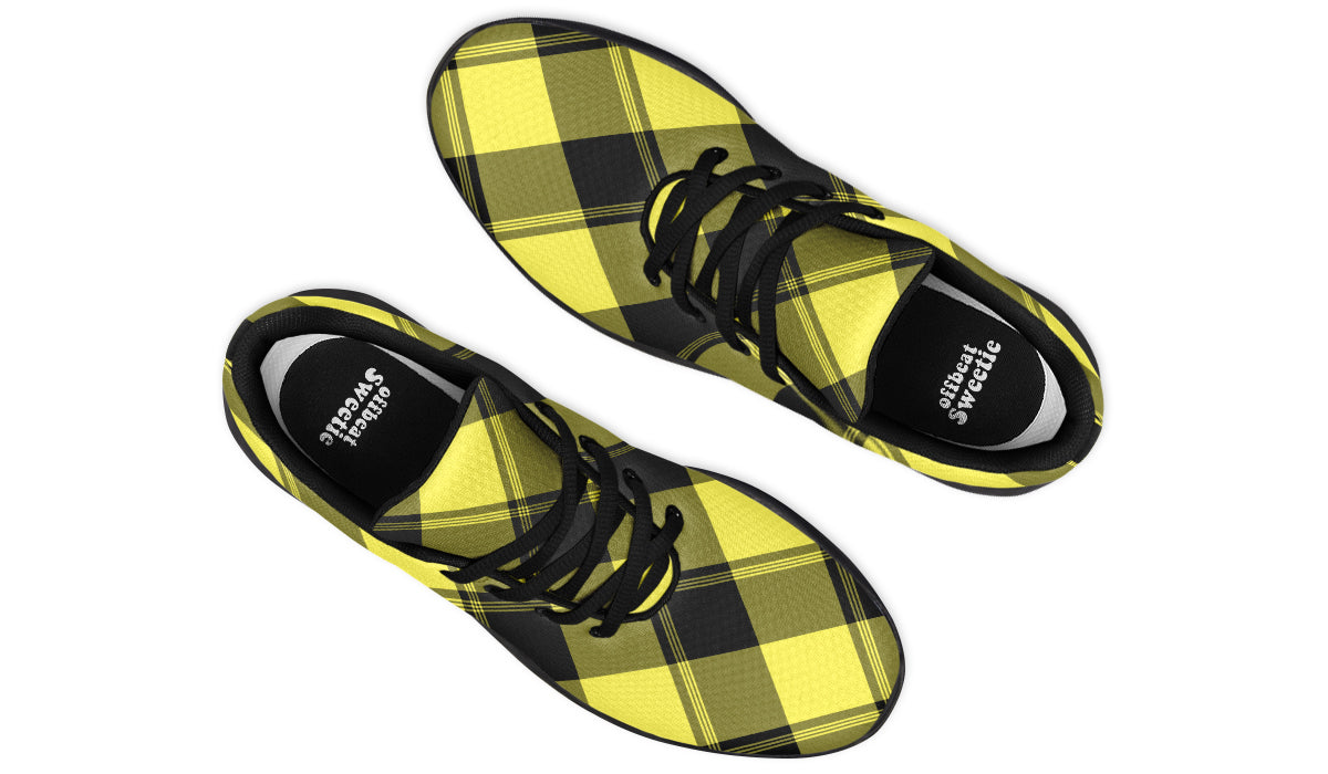 Sunny Yellow Plaid Sneakers