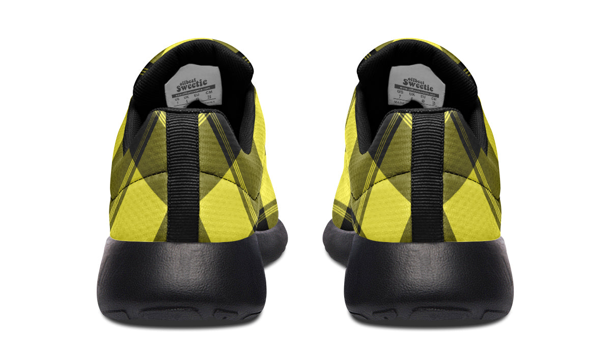Sunny Yellow Plaid Sneakers