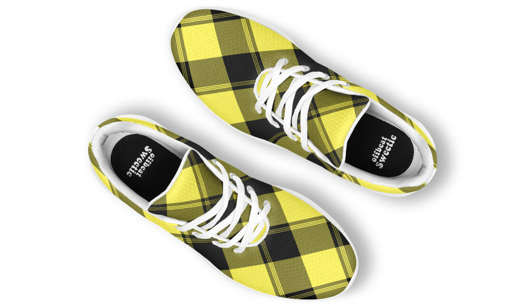 Sunny Yellow Plaid Sneakers