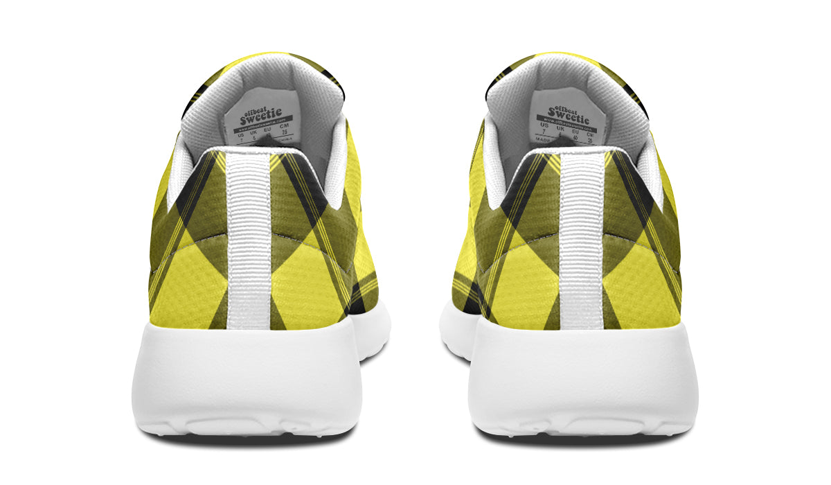 Sunny Yellow Plaid Sneakers