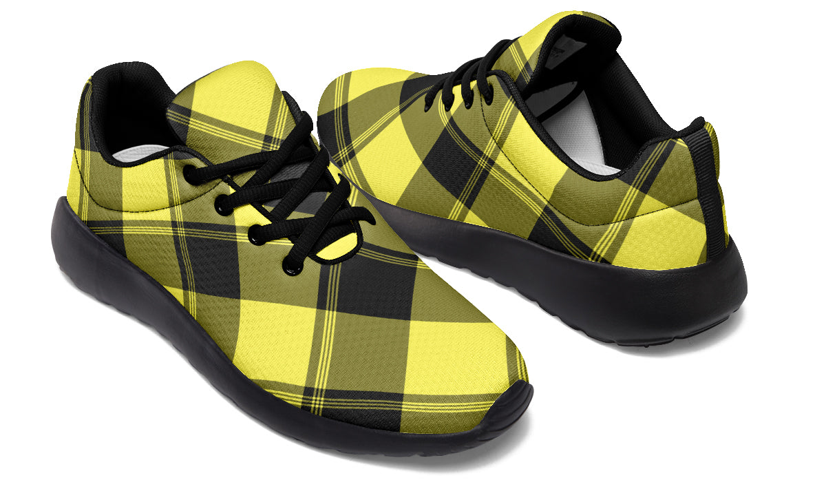 Sunny Yellow Plaid Sneakers
