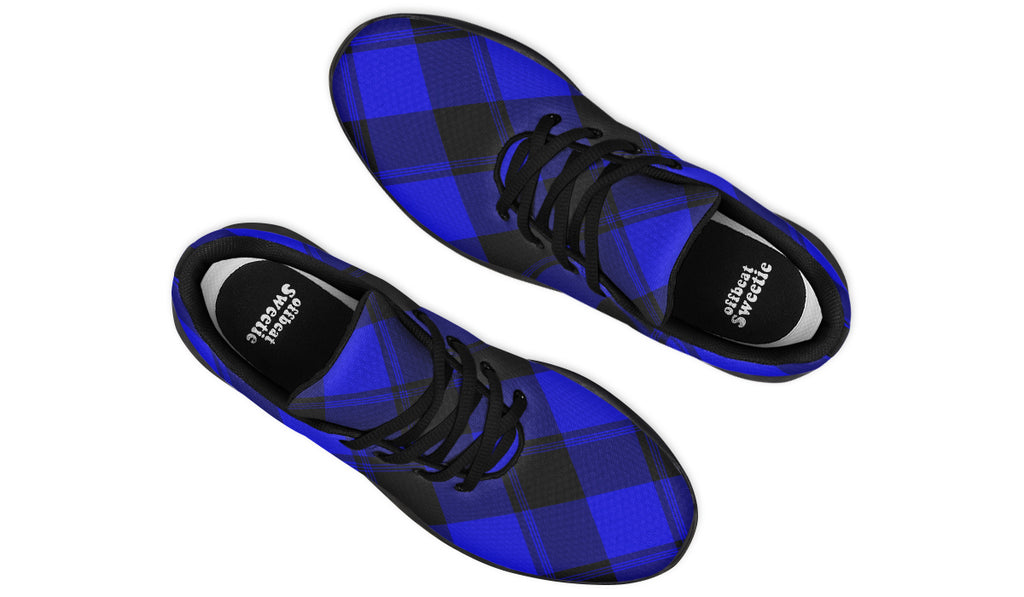 Vivid Blue Plaid Sneakers