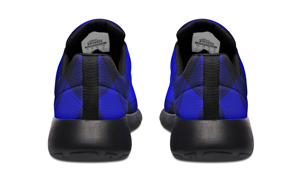 Vivid Blue Plaid Sneakers
