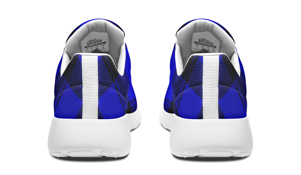 Vivid Blue Plaid Sneakers