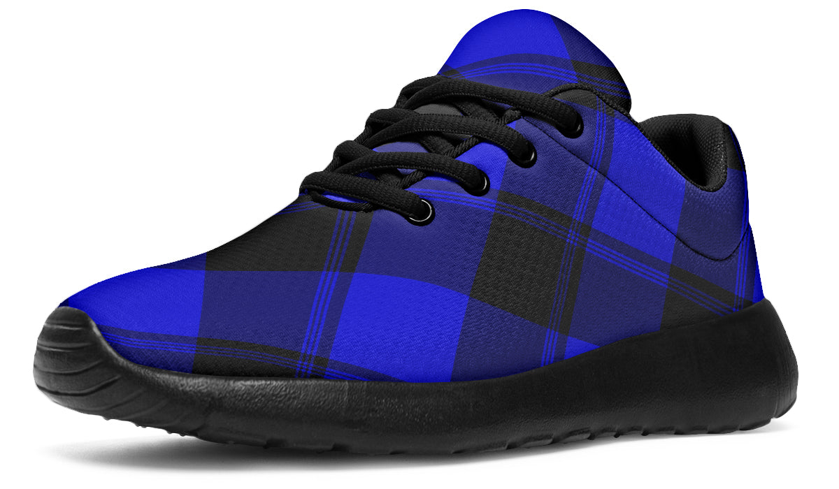 Vivid Blue Plaid Sneakers