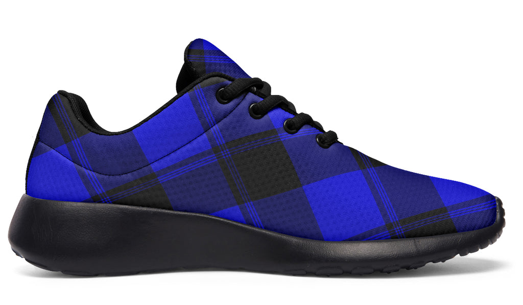 Vivid Blue Plaid Sneakers