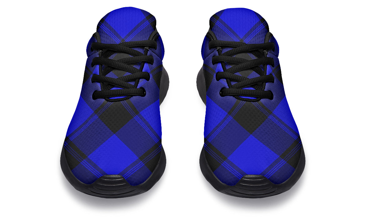 Vivid Blue Plaid Sneakers