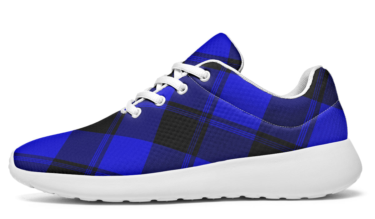 Vivid Blue Plaid Sneakers