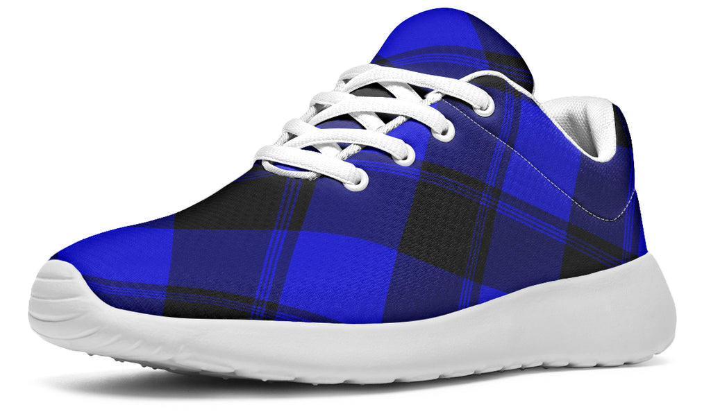 Vivid Blue Plaid Sneakers