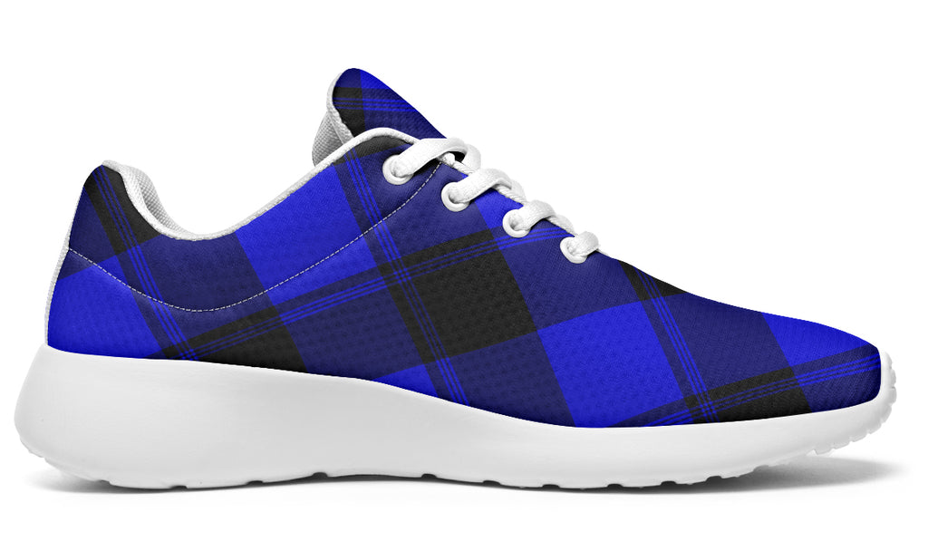 Vivid Blue Plaid Sneakers