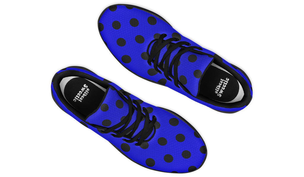 Vivid Blue Polka Dot Sneakers