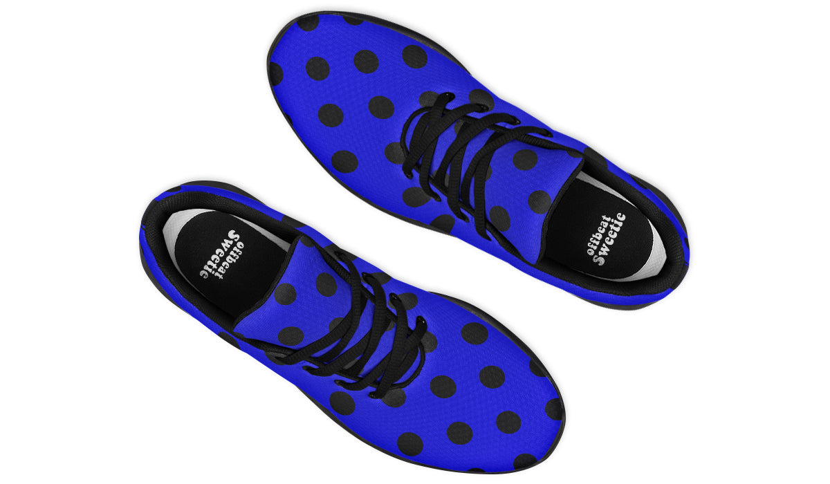 Vivid Blue Polka Dot Sneakers