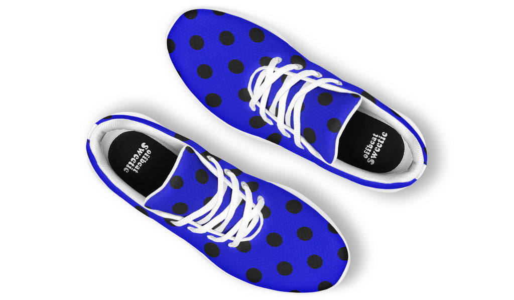 Vivid Blue Polka Dot Sneakers