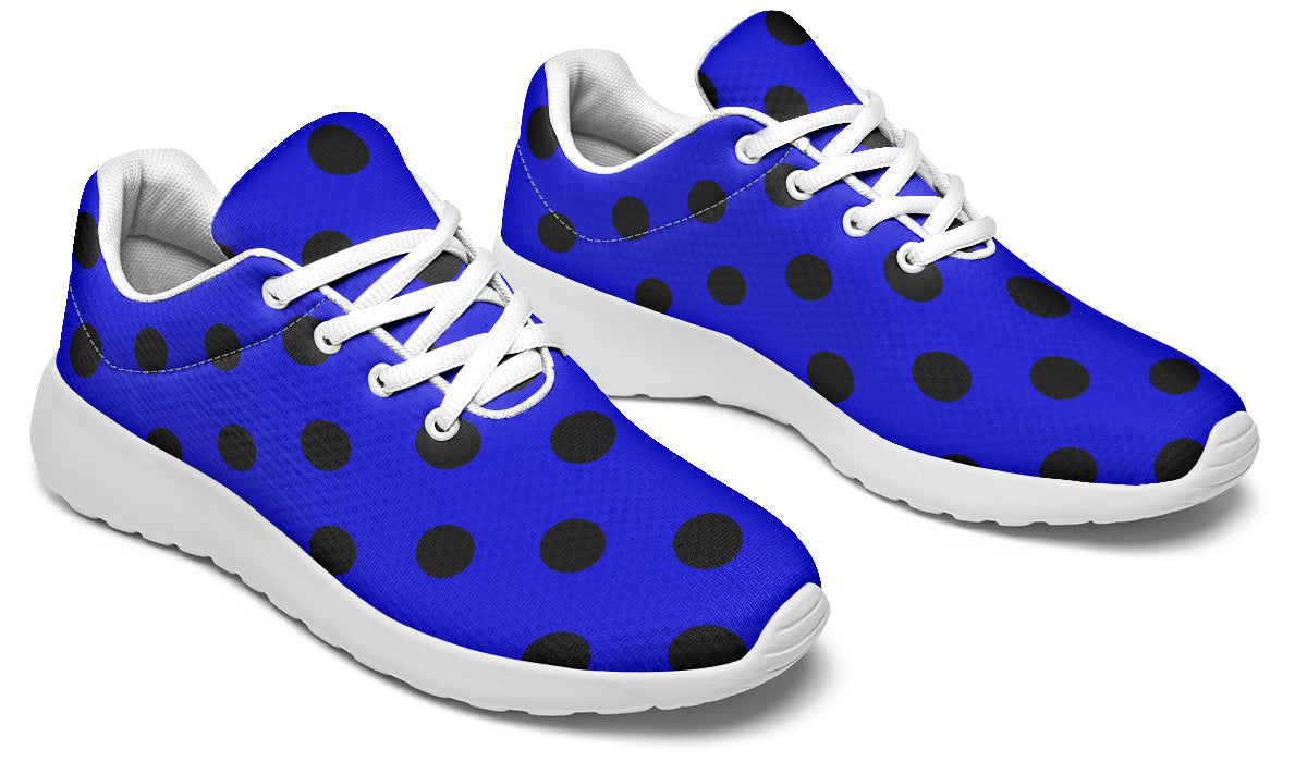 Vivid Blue Polka Dot Sneakers