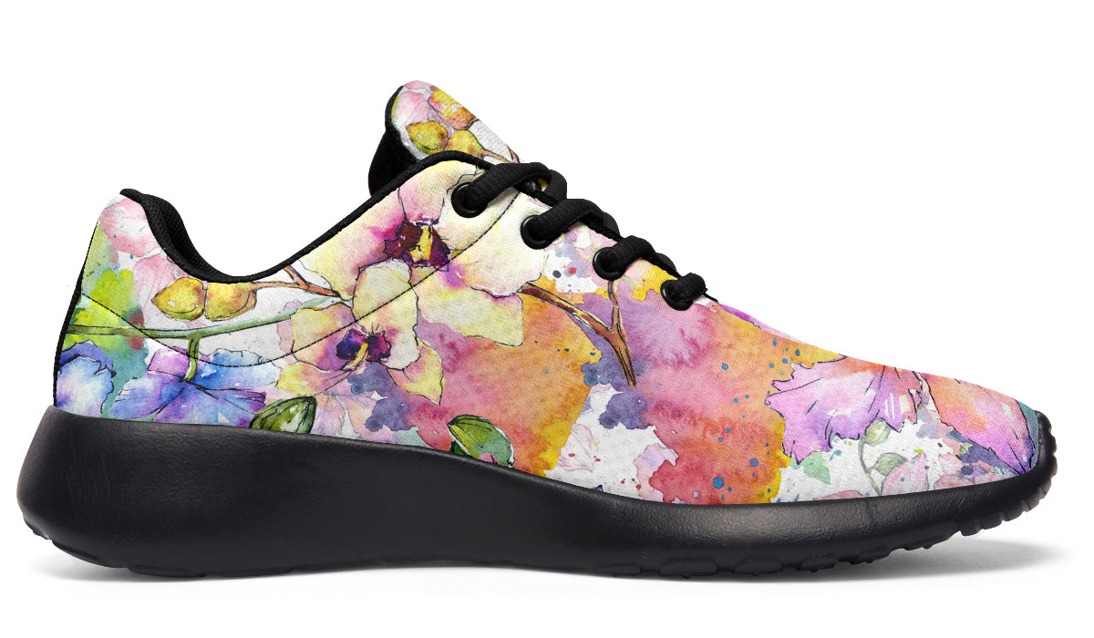 Watercolour Flowers Sneakers - Offbeat Sweetie