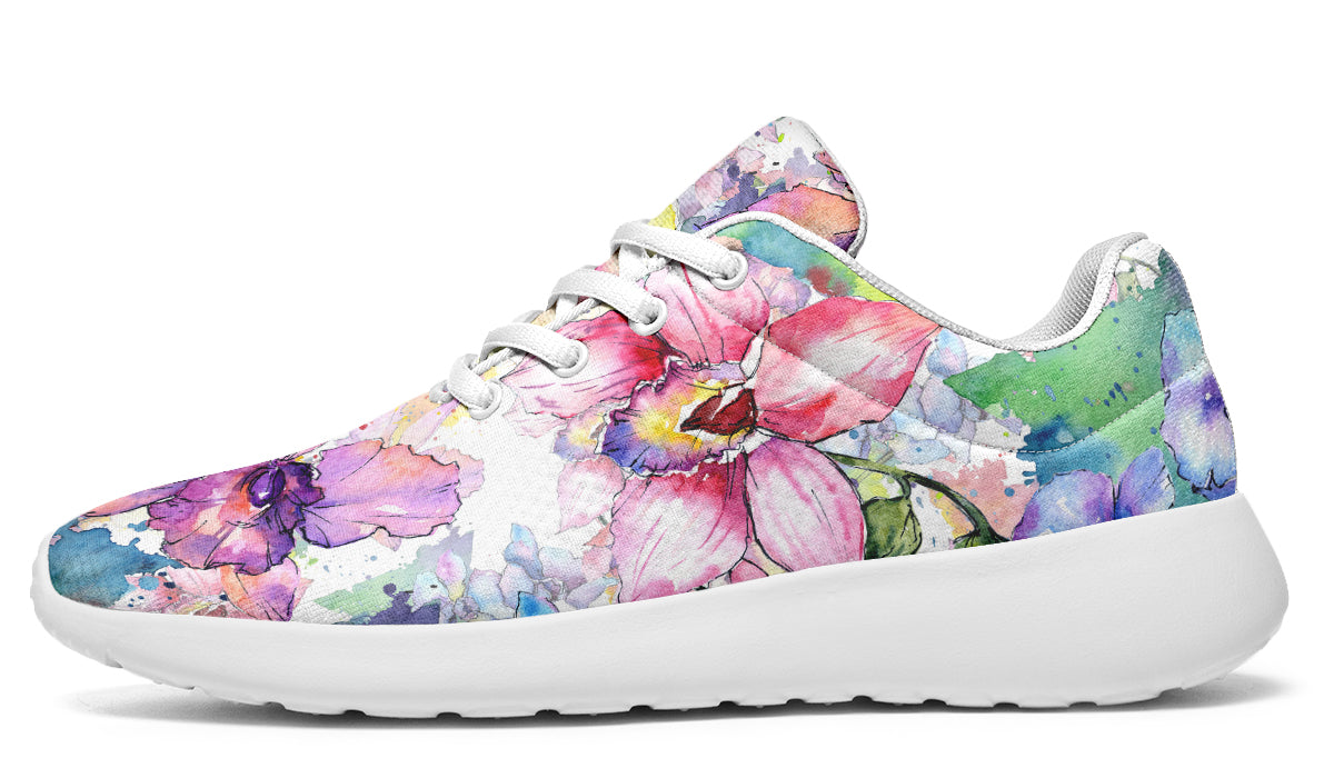 Watercolour Flowers Sneakers - Offbeat Sweetie