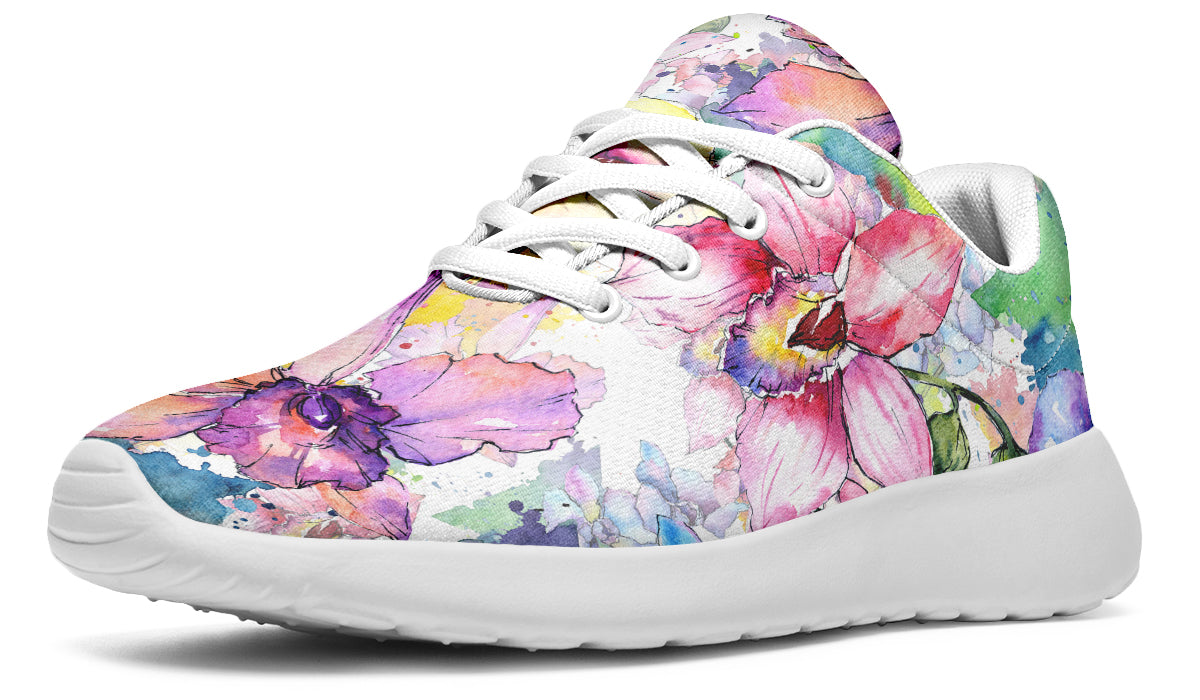 Watercolour Flowers Sneakers - Offbeat Sweetie