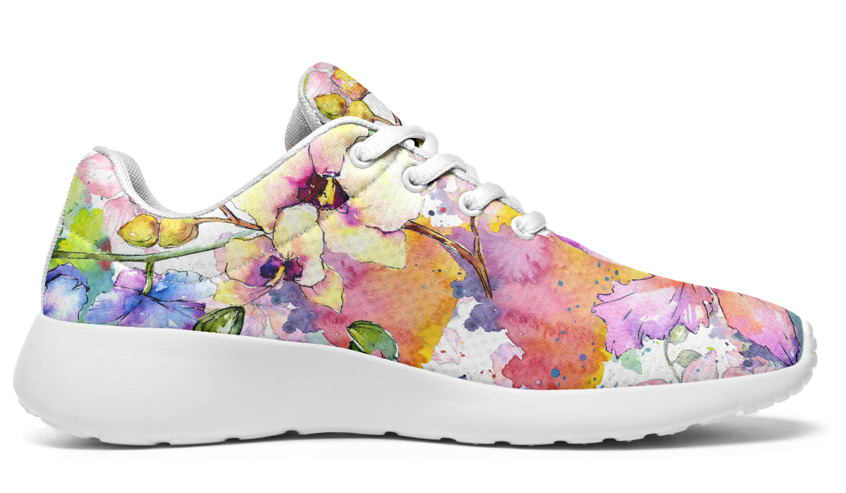 Watercolour Flowers Sneakers - Offbeat Sweetie