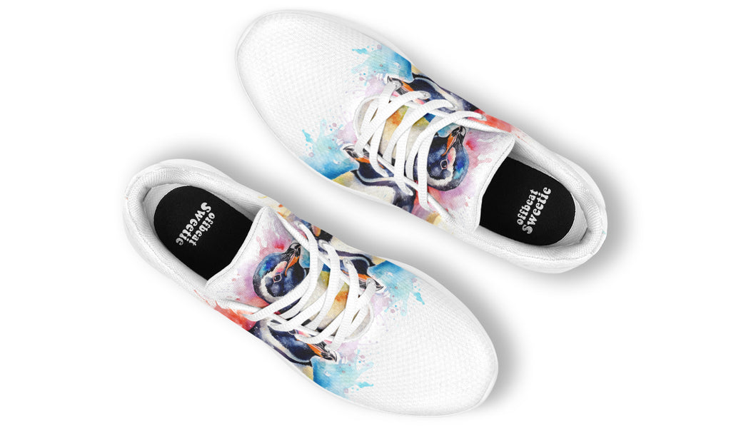 Watercolour Penguin Sneakers - Offbeat Sweetie
