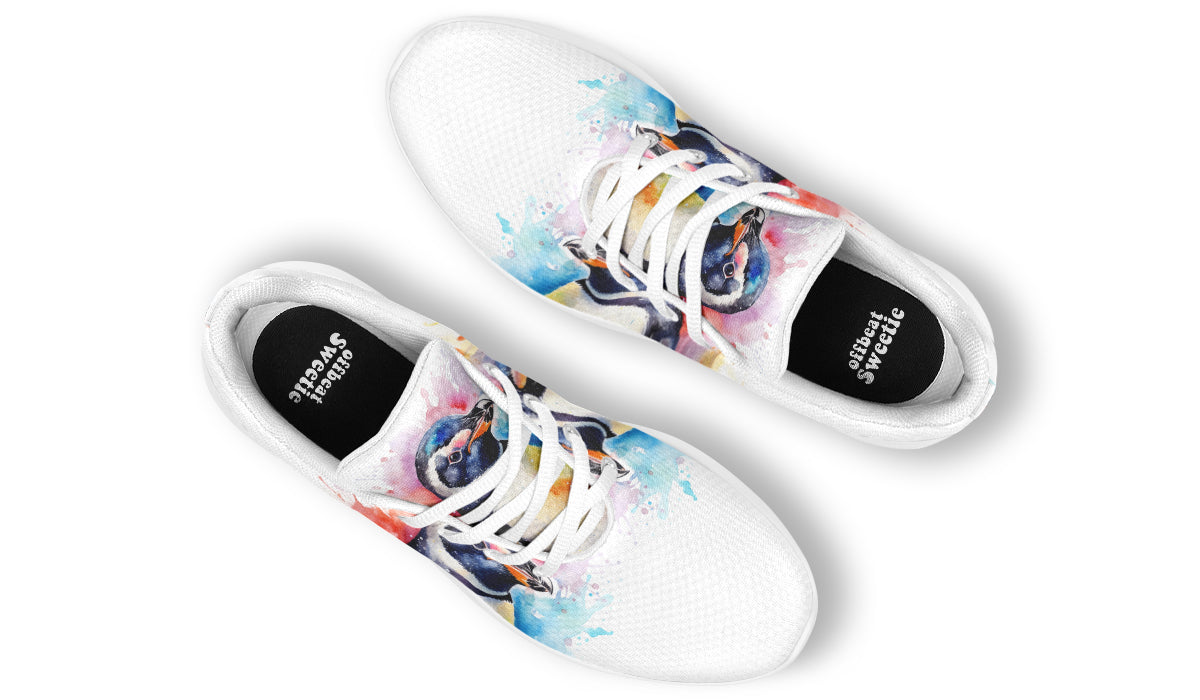 Watercolour Penguin Sneakers - Offbeat Sweetie