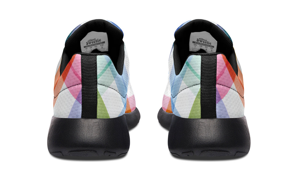 Watercolour Rainbow Plaid Sneakers