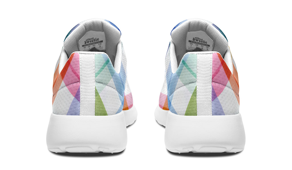 Watercolour Rainbow Plaid Sneakers