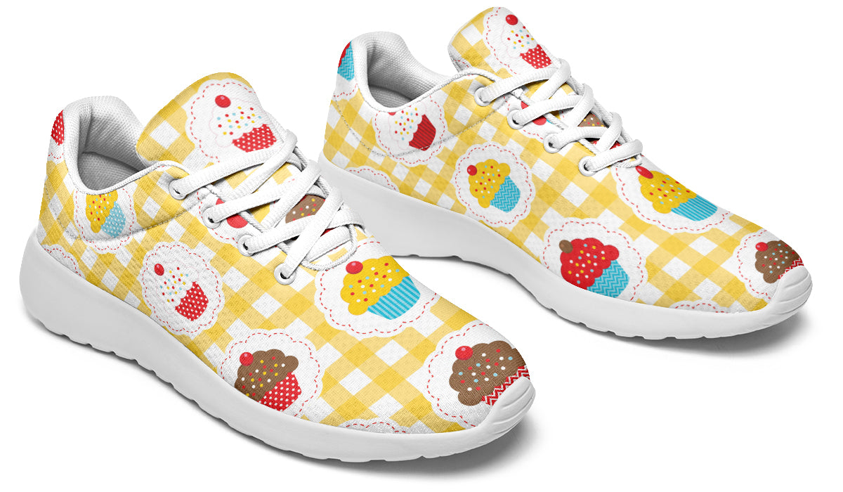 Yellow Gingham Cupcakes Sneakers