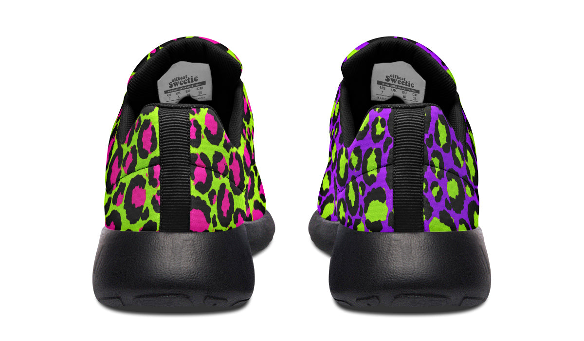 Zombie Leopard x Neon Leopard Mismatch Sneakers