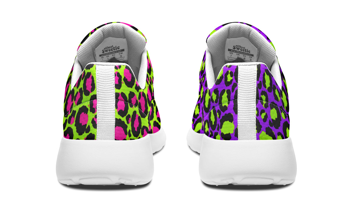 Zombie Leopard x Neon Leopard Mismatch Sneakers