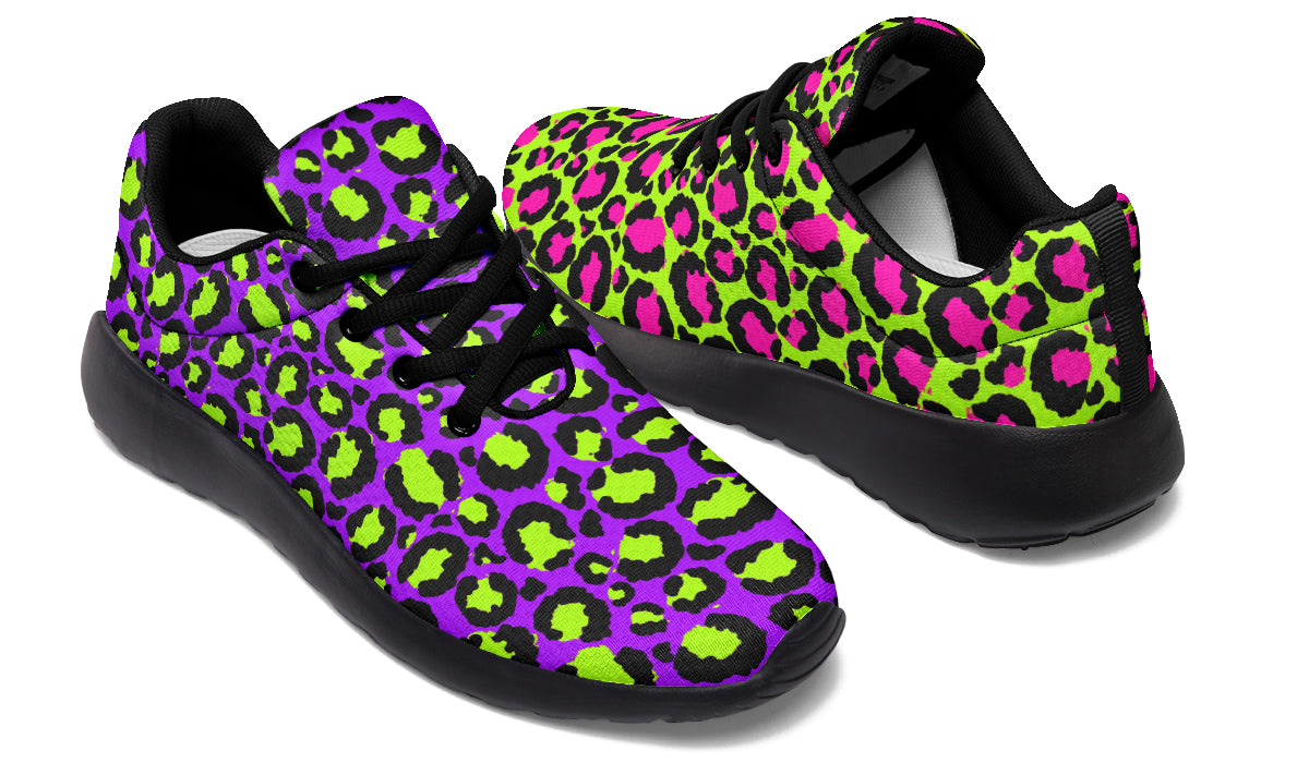 Zombie Leopard x Neon Leopard Mismatch Sneakers
