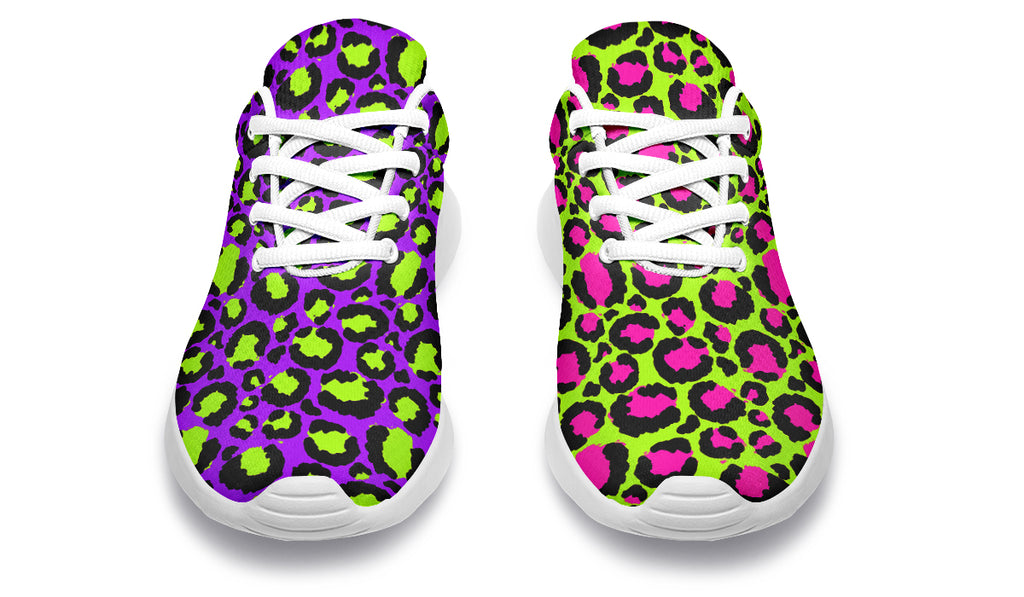 Zombie Leopard x Neon Leopard Mismatch Sneakers
