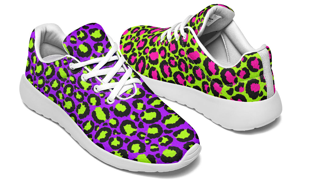Zombie Leopard x Neon Leopard Mismatch Sneakers