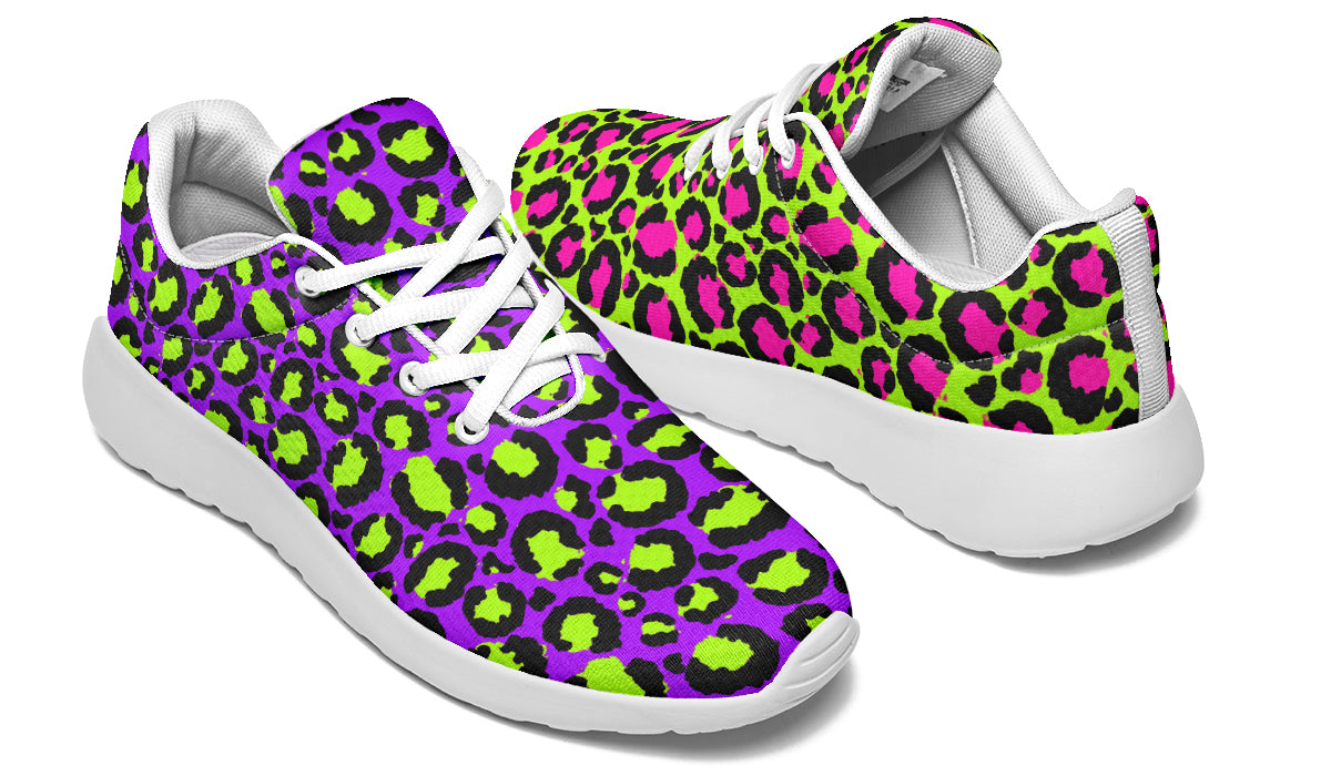 Zombie Leopard x Neon Leopard Mismatch Sneakers
