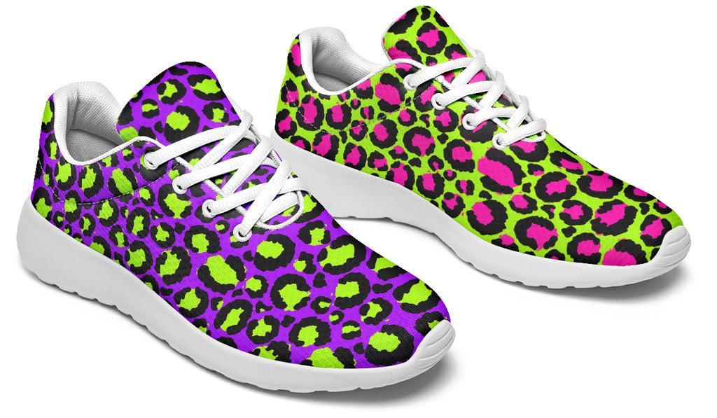 Zombie Leopard x Neon Leopard Mismatch Sneakers