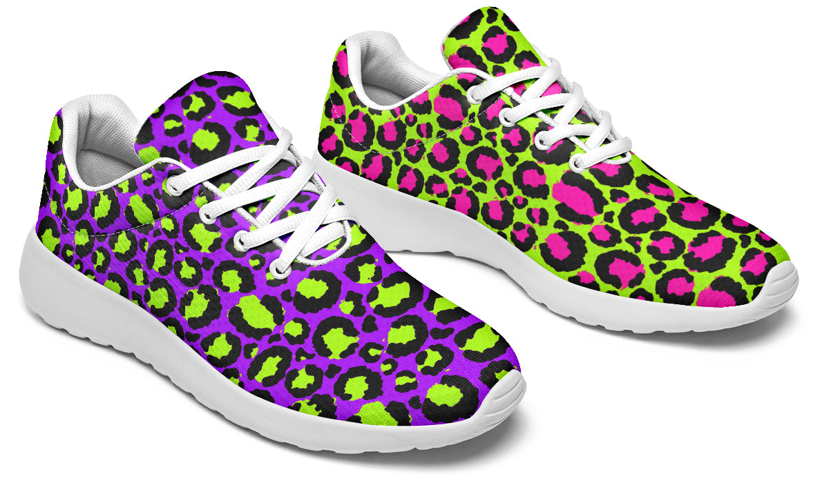 Zombie Leopard x Neon Leopard Mismatch Sneakers
