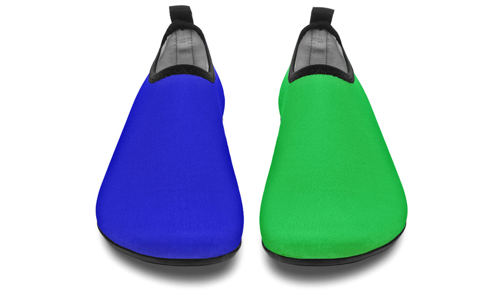 Blue and Green Mismatch Water Shoes